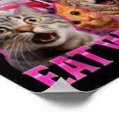 Lesbians Eat What_ Funny Cat Rude Gay Pride Lgbtq  ポスター (角)