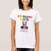 lesbians hate dick t-shirt tシャツ (正面)