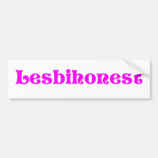 Lesbihonest バンパーステッカー