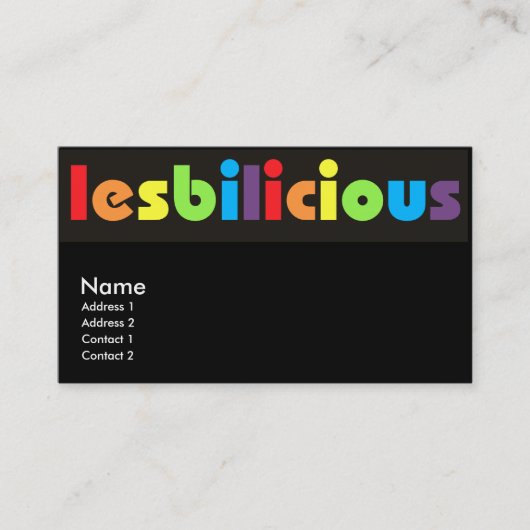 Lesbiliciousの名刺 名刺 (正面)