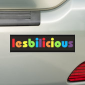 Lesbilicious (旗)のバンパーステッカー バンパーステッカー (車上)