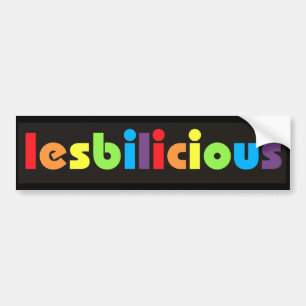 Lesbilicious (旗)のバンパーステッカー バンパーステッカー