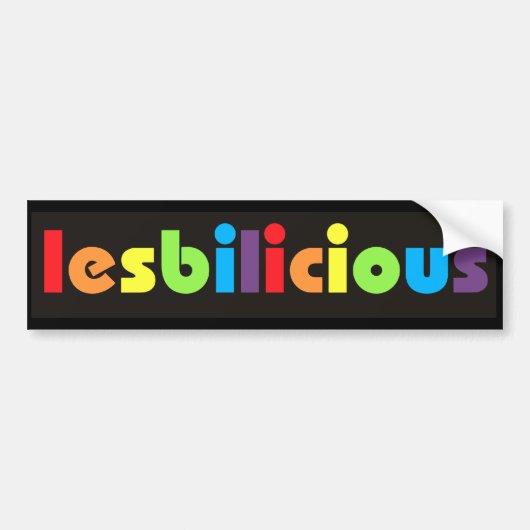 Lesbilicious (旗)のバンパーステッカー バンパーステッカー (正面)