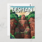 Leshan Giant Buddha China Travel ポストカード (正面/裏面)