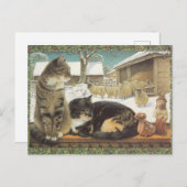 LESLEY ANNE IVORYS CHRISTMAS CAT POSTCARD ポストカード (正面/裏面)