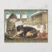 LESLEY ANNE IVORYS CHRISTMAS CAT POSTCARD ポストカード (正面)