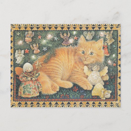  LESLEY ANNE IVORYS CHRISTMAS CAT POSTCARD ポストカード (正面)