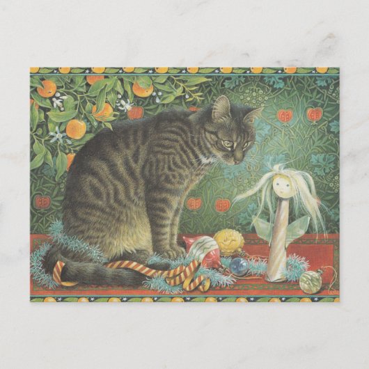 LESLEY ANNE IVORYS CHRISTMAS CAT POSTCARD ポストカード (正面)