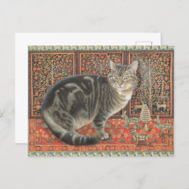 LESLEY ANNE IVORYS CHRISTMAS CAT POSTCARD ポストカード