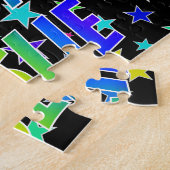 "LESLIE"名、おもしろい"ハッピーバースデー" ジグソーパズル (側面)