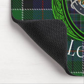 Leslie Scottish Clan Tartan and Crest  マウスパッド (コーナー)