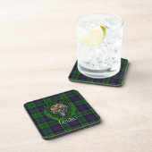 Leslie Scottish Clan Tartan & Crest コースター (右側)