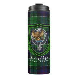 Leslie Scottish Clan Tartan & Crest タンブラー