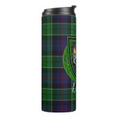 Leslie Scottish Clan Tartan & Crest タンブラー (回転左)