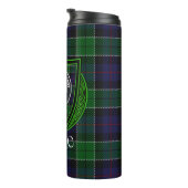 Leslie Scottish Clan Tartan & Crest タンブラー (回転右)