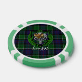 Leslie Scottish Clan Tartan & Crest ポーカーチップ (シングル)