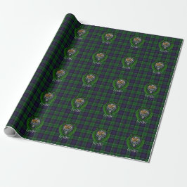 Leslie Scottish Clan Tartan & Crest ラッピングペーパー