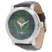 Leslie Scottish Clan Tartan & Crest 腕時計 (アングル)