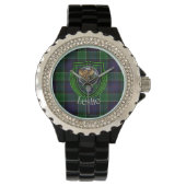 Leslie Scottish Clan Tartan & Crest 腕時計 (正面)