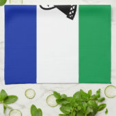 Lesotho Flag キッチンタオル (折り畳み)