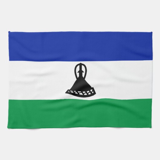 Lesotho Flag キッチンタオル (横)