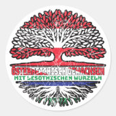 Lesotho Lesothisch Österreichisch Baum ラウンドシール (正面)
