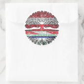 Lesotho Lesothisch Österreichisch Baum ラウンドシール (バッグ)