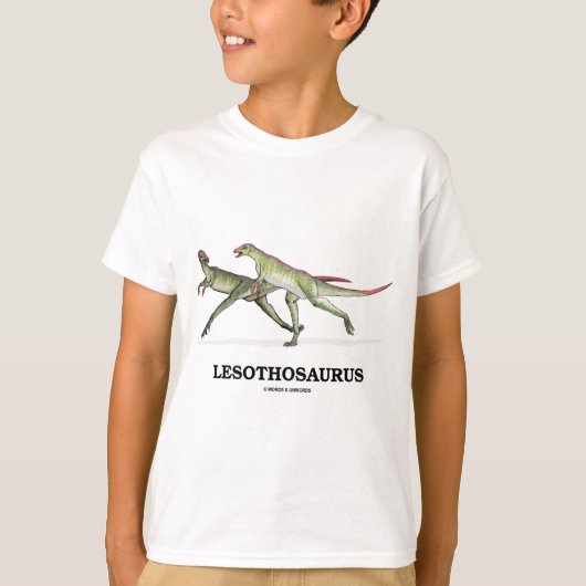 Lesothosaurus (Ornithischian恐竜) Tシャツ (正面)