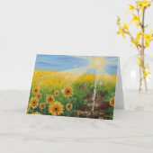 L'Espérance guide mon chemin カード (黄色い花)