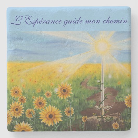 L'Espérance guide mon chemin ストーンコースター (正面)