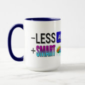 LESS AI MORE SMART BRAINS! マグカップ (左)