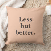 Less But Better ミニマリストの引用符 クッション (ブランケット)