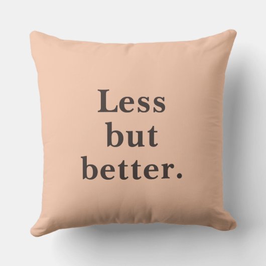 Less But Better Minimalist Quote   クッション (裏面)
