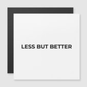 Less But Better Minimalist Typographic  マグネット招待状 (正面/裏面)