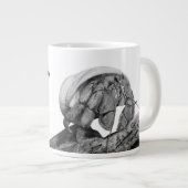 Less Crabby Need Coffee Ecuadorian Hermit Crab Art ジャンボコーヒーマグカップ (正面右)