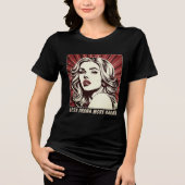 Less Drama More Karma クール Girlポップ・アートの Art Tee トライブレンドＴシャツ (正面)