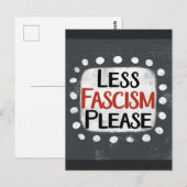 Less Fasism Pleaseポストカード ポストカード (正面/裏面)