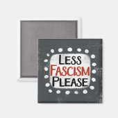 Less Fasism Please冷蔵庫磁石 マグネット (正面/裏面)
