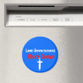Less Gov't_More Jesus_Car Magnet マグネット (インサイチュ (食洗機))