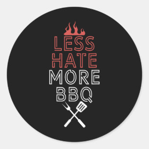 Less Hate More Bbqヘッドシェフ料理料理アート ラウンドシール