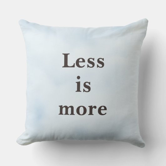 Less is More ミニマリスト 引用句 クッション (正面)