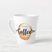Less is More & But First Coffee カフェラテマグ (左アングル)
