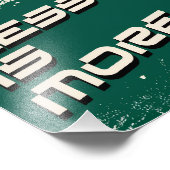 Less Is More – Minimalist Green & White Poster フォトプリント (角)