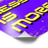 Less Is More – Minimalist Purple & yellow Poster フォトプリント (角)