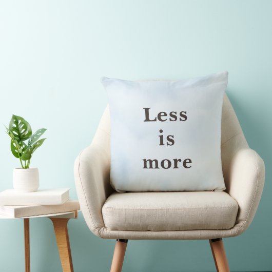 Less is More Minimalist Quote クッション (椅子)