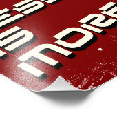 Less Is More – Minimalist Red & White Poster フォトプリント (角)