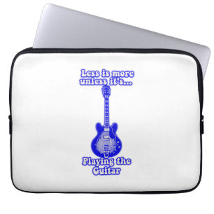 Less is more unless it's playing the guitar ラップトップスリーブ