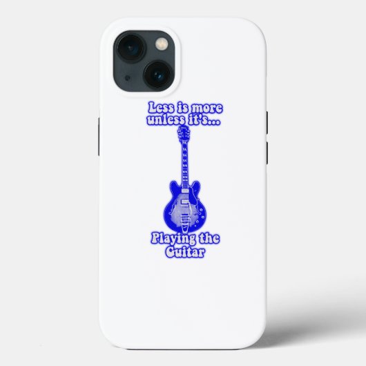 Less is more unless it's playing the guitar Case-Mate iPhoneケース (裏面)