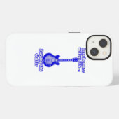Less is more unless it's playing the guitar iPhoneケース (裏面横)