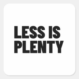 Less Is Plenty Minimalist Streetwear Typography スクエアシール